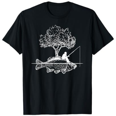Pesca Carpa Pesce Regalo Pescatore Vintage Maglietta