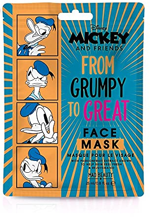 MAD Beauty Disney Gesichtsmaske Donald Duck von Mickey Mouse Friends - feuchtigkeitsspendende & beruhigende Tuchmaske 25 ml