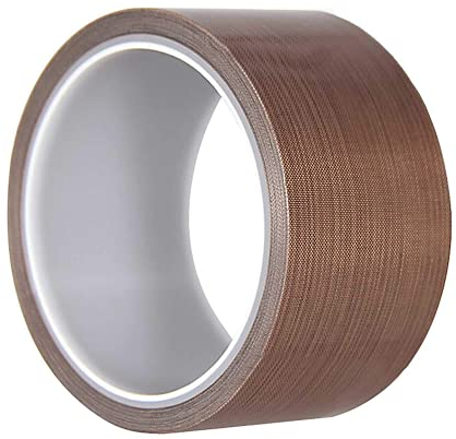 SZFY-TAIOW Teflon Tape - High Temperature Glass Fibre Insulating Tape, Anti-Static, 300°C for Industrial Moulds & Welding Sealing Vacuum Machines (50mm x 10m)