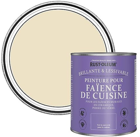 Rust-Oleum Beige Water-Resistant Kitchen Tile Paint in Gloss Finish - Featherstone 750ml