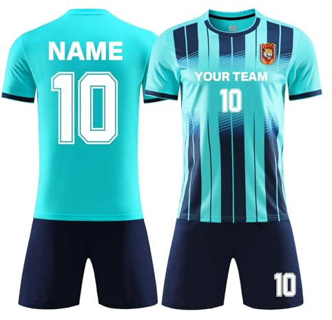 ORYG Personalisierte Fußballtrikots Männer Kinder Mit Namen Nummer Team Shorts Fussball Trikot Erwachsene Set