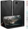 HUOUH for iPhone 16e 6.1 Wallet case with RFID Blocking PU Leather,Flip Folio Book covers,Credit Card Holder Shockproof Phone case Women Men for Apple 16e case Black