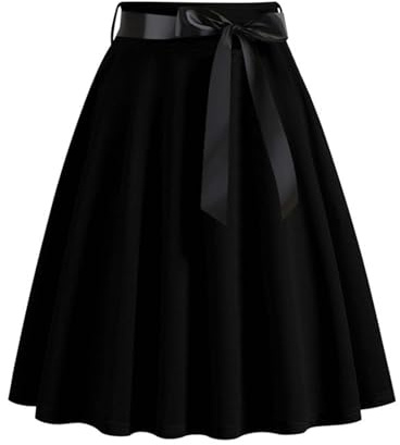 Trachtenrock Damen Dirndlrock Swing A-Linie Festliche Sommerrock Faltenrock Bequem Retro Vintage Trachtenrock Midirock Sommer Schürze Oktoberfest Outfit Für Frauen