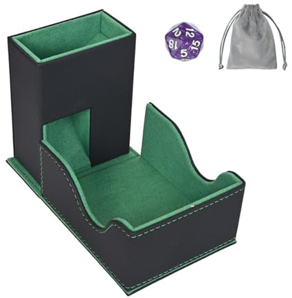 Vassoio magnetico per dadi in pelle PU, torre porta dadi pieghevole 3 in 1, tappetino per giochi da tavolo MTG RPG DND Dungeons and Dragons DND Regalo