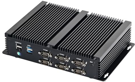 Industrial Computer, IPC, Fanless Mini PC, Windows 11 / Linux Ubuntu, I7 10510U 10610U 10710U 10810U, IM07, GPIO, Watchdog, WOL, WiFi, BT, 2 x LAN, 6 x COM, 0 RAM, 0 Storage, Barebone No System