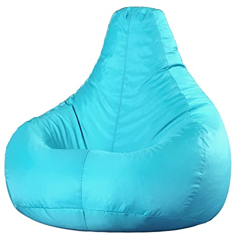 Bean Bag Bazaar Dalton Gaming Bean Bag Chair, Aqua Blue, Water Resistant Fabric, Recliner Beanbag for Indoor and Outdoor Use with Filling Included, Gaming, Bedroom, Living Room, Garden