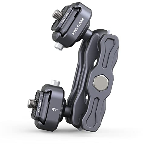 FALCAM F22 Dual Quick Release Articulating Magic Arm Kit, Camera Mounting Adapter w/Double Ballheads, Aluminum Camera Accessory Kit for Filmmaker&Photographer, Fits for Sony Canon DSLR Monitor Webcam