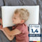 KNERST® Kinderkopfkissen - Ergonomisches Kissen Kinderzimmer mit Memory-Schaum - Kissen 25x50x6 cm ideal als Kinderkissen - Kopfkissen 25x50 für erholsamen Schlaf inkl. Kissenbezug - Kissen Kinder