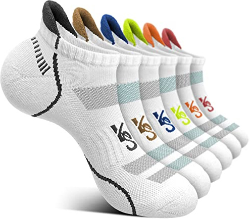 KEMISANT Mens Socks Trainer 6 Pairs, Mens Womens Athletic Socks Sports Running Socks for Outdoor Walking,Hiking,Climbing,Anti-blister Breathable Moisture Wicking(6Pairs,Shoe Size:9-11)