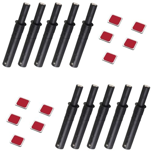 10 Pack Push to Open Magnetic Door Catches, Invisible Rebound Latches Release, Hidden Press Device for Cabinet Door - Pull Free Handle (Short – 73mm)