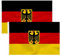 CPSYTE 2 Stück Deutschland Fahne 90 x 150 cm mit adler - Deutsche Flagge Polyester leuchtenden Farben mit Messing-Ösen Germany Flag