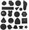 20 Stück Schwarze Aufnäher zum Aufbügeln, Bestickte Applikationen, Patches zum Nähen, Stickerei-Applikation-Set zum Aufbügeln Oder Aufnähen für DIY Kleidung Jeans T-shirt Jacken Rucksäcke