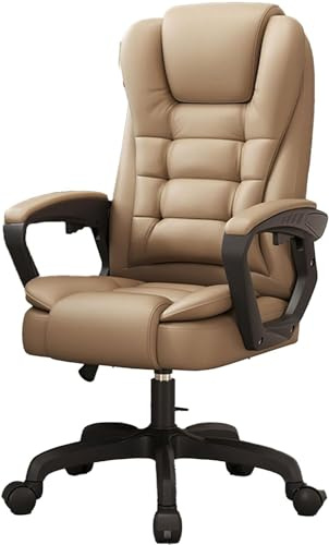 YAXANSIH Office Chair Heavy Duty Metal Base, Adjustable Tilt Angle Large Bonded Leather Ergonomic Executive Desk Computer Swivel Chairs(Size:Size,Color:B)