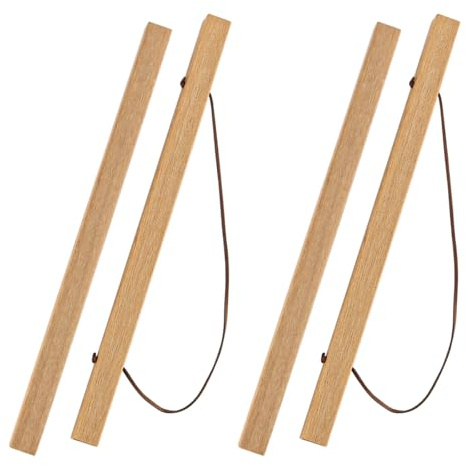 Ieron Cornice per Poster in Legno massello Fai da Te Magnetica sospesa a Rotolo in Teak, per Pittura Decorativa, Clip per Poster, Clip per Foto, Barra per Poster, Striscia per Poster