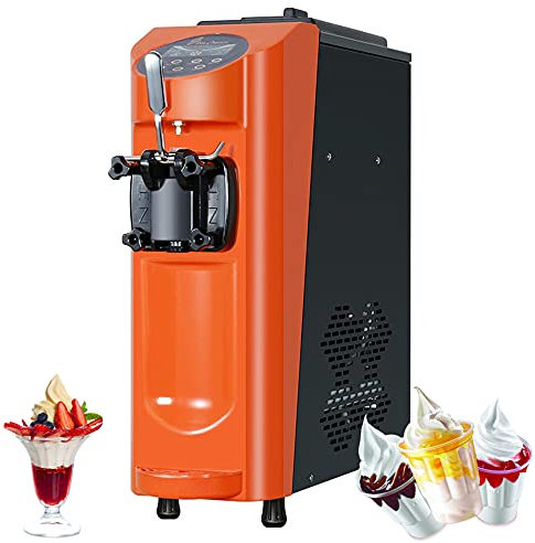 YXZQLOZ Macchina per Gelato Automatica da Tavolo da 1000 W, Mini Macchina per Gelato Soft Commerciale Completamente Automatica