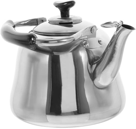 STOBAZA Tetera de Acero Inoxidable con Silbato Automático Calentador de Agua Seguro para Cocina Hervidor para y Leche Compatible Tipo de de Calor