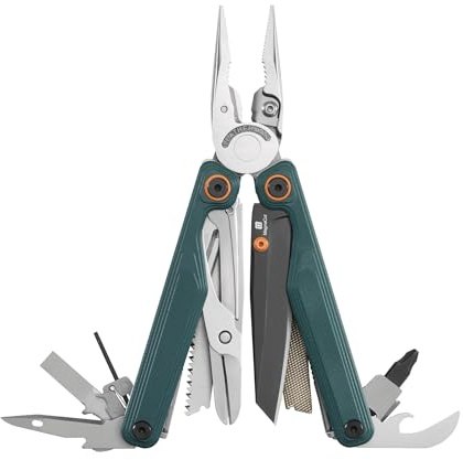 Leatherman Wave Alpha Multitool - 16-in-1 Werkzeuge mit MagnaCut-Klinge, Säge, Feile, Innovativer Schere und mehr Bedienkomfort - Cascadia