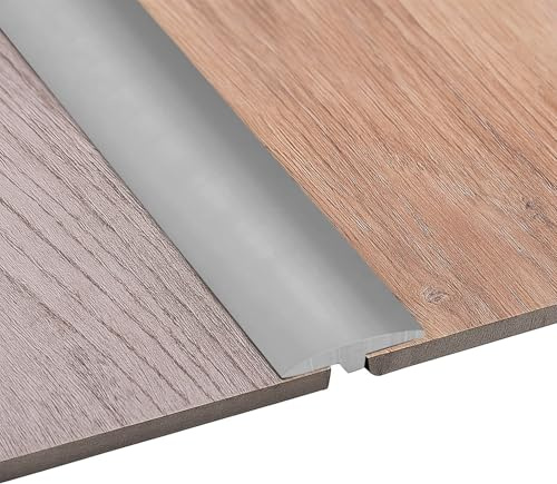 Övergångsprofil självhäftande, T-profil 5 x 300 cm, flexibel PVC övergångslist golv för alla typer av golv, kan skäras till storlek och vattentät (grå, 3 m)