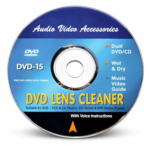 Kit universale per la pulizia delle lenti CD/DVD con liquido di pulizia, disco di pulizia per lenti laser, per lettori CD, DVD e Blu-ray