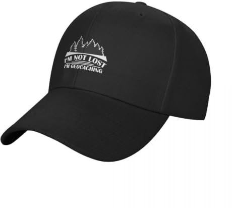 No Estoy perdido, Estoy Haciendo Geocaching | Gorra de béisbol de Geocaching Gorra Personalizada Gorra Negra de Mujer Sombreros Masculinos