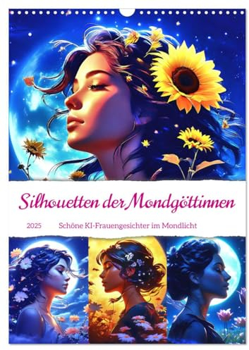 Silhouetten der Mondgöttinnen (Wandkalender 2025 DIN A3 hoch), CALVENDO Monatskalender