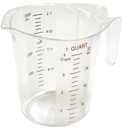 Winco FBA_ Measuring Cup, Polycarbonate, 1-Quart, Clear