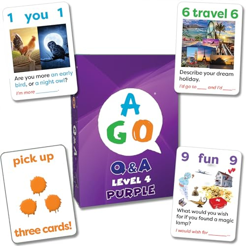 AGO Q&A Purple (Level 4) ESL Card Game for Learning English