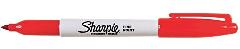 Sharpie Permanent Marker Pens Fine Bullet Tip 1 mm Pack of 3 Redaa