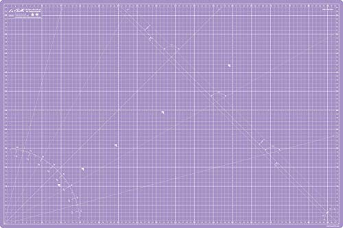 La Canilla ® - Self Healing Cutting Mat A1 (90x60cm - 36x24) Double Sided Printed (cm & Inches) 5 PVC Layers | Patchwork, Quilting, Sewing, Fabric, Papercraft, DIY (Purple)