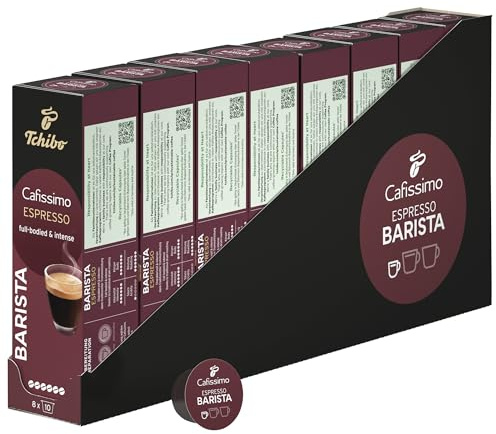 Tchibo Cafissimo förvaringsbox Espresso Barista kaffekapslar, 80 stycken (8 x 10 kapslar), hållbar och rättvis handlad