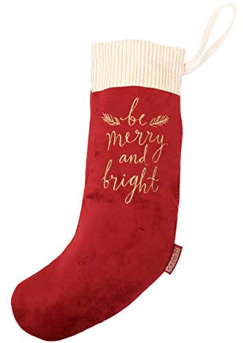 Papierdrachen Bota navideña | Media de Navidad para llenar | para Colgar en la Chimenea, escaleras | Saco de Regalo - Envoltorio de Regalo - Terciopelo Rojo - Set 3