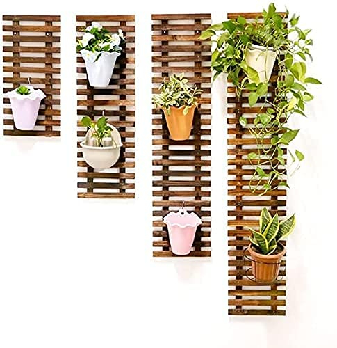 Beeteinfassung Zaun Zierzaun Palisaden Für Garten Palisade Rasenkante Pflanzen Blumenständer Blumentöpfe Halter Holz Wandmontage Hängen Multifunktions Multilayer Klettern Landhausstil Indoor/Outdo