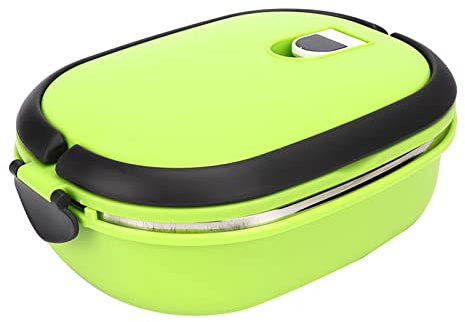 Fiambrera cuadrada portátil, aislamiento termo térmico Fiambrera de acero inoxidable Contenedor de alimentos para picnic al aire libre Viajes Oficina Escuela Hogar(One Layer)