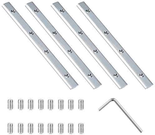 alwaiiz 4 Stück Streckenverbinder Profilverbinder Aluprofil Verbinder für T-Nut der Serie 4545 Stangenprofil Strebenprofil, Groove 10 mm Aluminium-Strangpressprofil(4545-4 Stück)
