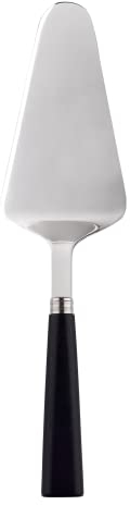 SABRE PARIS - Paleta para tartas de 25 cm - Nature - Pasteles y quiches - Acero inoxidable y madera - Apto para lavavajillas - Negro