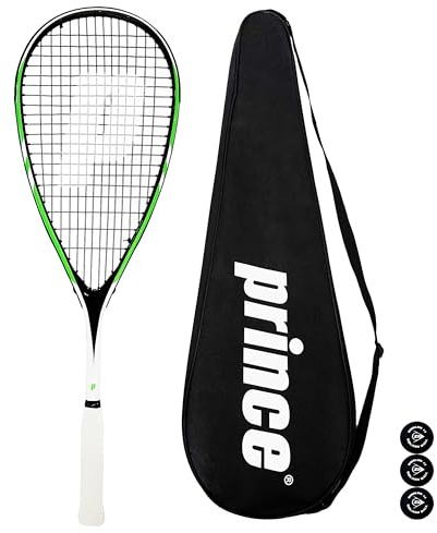 Prince Team 400 & 450 Squash Racket Series, including Full Length Protective Squash Racket Cover & 3 Squash Balls (Team Beast 400)