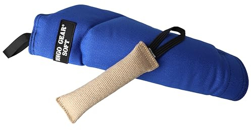 Dingo Gear Set: Manchette de Morsure en Nylcot midi Souple Plus Jouet en Jute, pour IGP Sports Canins Dressage de Chiens, Niveau 3 Avancé - Bleu (S10050)