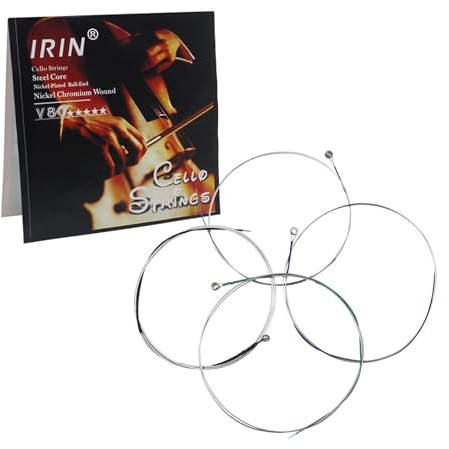 Cellosaiten Set vernickelter Edelstahlkern gewickelt Spannung geeignet für Praxis Bühnenauftritte Professionelle Stahldraht Cellosaiten