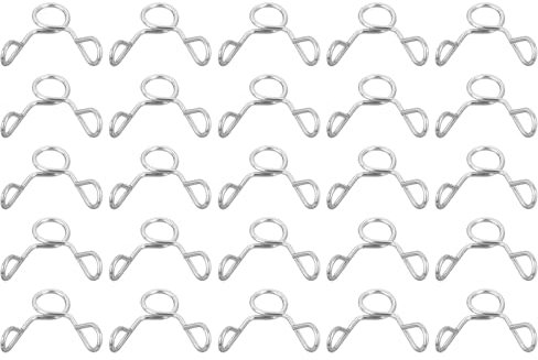 QUARKZMAN 25 Pcs Clips à Ressort pour Tuyau de Conduite de Carburant, 4,5mm Diamètre Intérieur Acier Inoxydable 304 Pinces à Ressort pour Tuyau d'Eau, pour Moto, Scooter, ATV