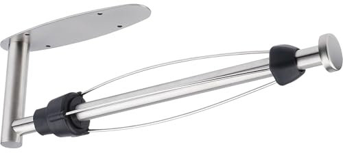 Gewtur Porte-Rouleau de Cuisine sous Meuble avec Effet Amortisseur, Supports pour Papier Essuie-Tout Mural, Porte Sopalin Porte Rouleau Papier Cuisine Acier Inoxydable