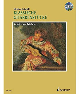 Klassische gitarrenstucke guitare +cd: in Noten und Tabulatur. Gitarre.
