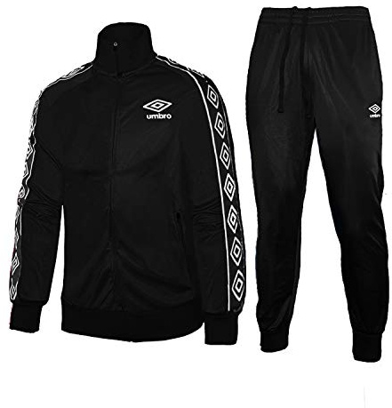 Umbro Tuta Uomo Full Zip acetata Nuova Collezione Art.30031 (XL, Nero)
