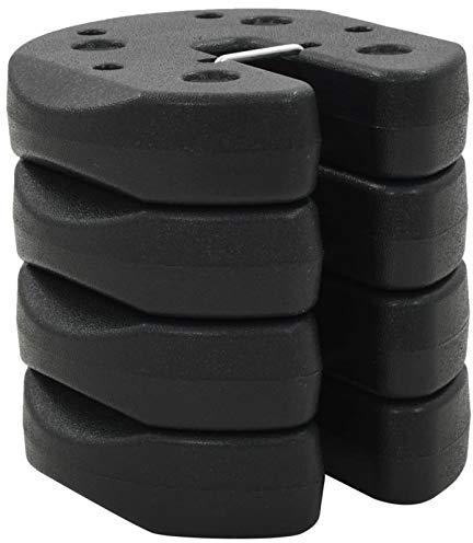 BULANED Pavillon-Gewichte 4 STK Gewichte Für Pavillon, Pavillonstandfüße, Wohnmobilausstattung, Zeltgewichte, Markisen Zubehör, Schwarz 220x30 mm Beton