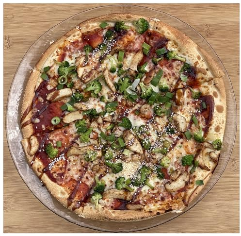 Topkapi Plato de pizza de cristal Oasi XL – Plato de cristal, plato para pizza, plato de pasta, plato para tarta, plato para servir, diámetro ~ 34 cm, transparente con relieve, hecho a mano, 1 unidad