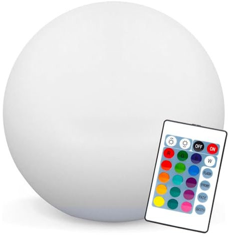 Europalamp Sfera LED multicolore 50 cm senza fili design elegante ricarica induction zona chillout terrazza giardino piscina 16 colori dimmerabili