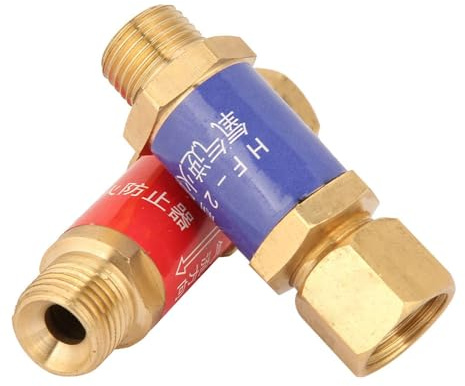 1 Paio di Valvole di Ritegno per Ossigeno e Acetilene, Valvola di Riflusso, Rompifiamma, Dispositivo di Arresto del Ritorno di Fiamma M16*1,5 HF-2
