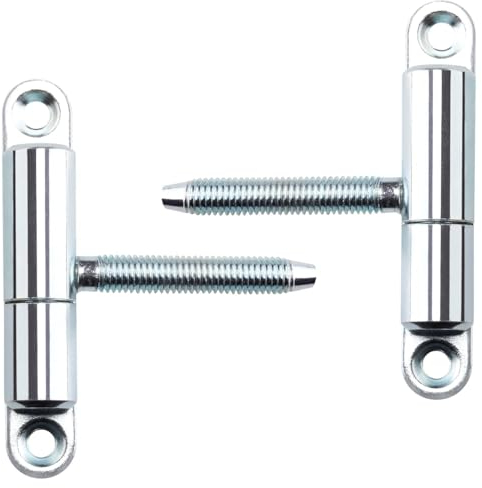 SOTOOLS Lot de 2 charnières de porte à visser avec tenon M8 x 50 mm galvanisées avec technologie de roulement à glissière sans entretien pour portes jusqu'à 40 kg