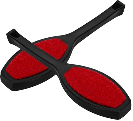 SEWACC Lot de 2 Brosses Anti-Peluches Électrostatiques Noires Double Face pour Vêtements et Poils D’Animaux Brosse Anti-Poils Portable sans Piles pour Voyages et Entretien Textile