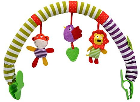 Ameble Baby Stroller Bed Arch Hanging Bell Soft Rattle Newborn Cribs Cute Pendant Plush Travel Play Crib Activity Stroller Toy Toys, Car Seat Toy, Car Seat Toys, Crib Hanging, Bassinet