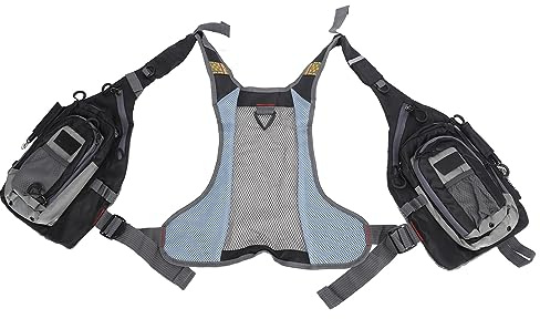 Naroote Gilet de Pêche à la Mouche Multi-Poches, Gilet Confortable et Réglable pour Hommes et Femmes, Tissu Oxford adapté à la Pêche à la Ligne (Black)